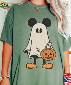 Retro Mickey Ghost Halloween Comfort Colors Shirt Spooky Season Not So Scary Classic Hoodie