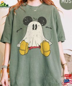 Retro Mickey Ghost Halloween Comfort Colors Shirt Spooky Season Sweatshirt Classic 3
