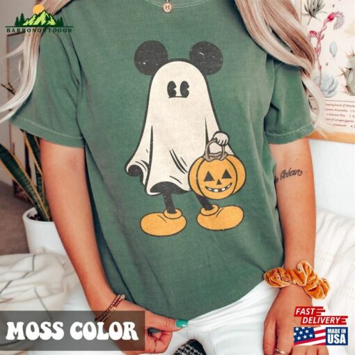 Retro Mickey Ghost Halloween Comfort Colors Shirt Unisex Classic