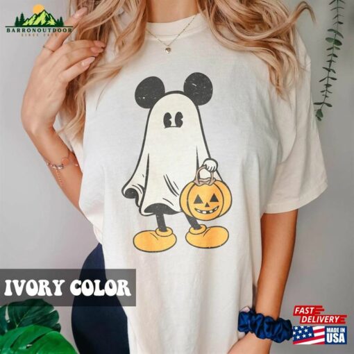 Retro Mickey Ghost Halloween Comfort Colors Shirt Unisex Classic