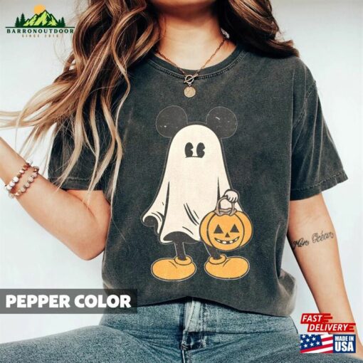 Retro Mickey Ghost Halloween Comfort Colors Shirt Unisex Classic