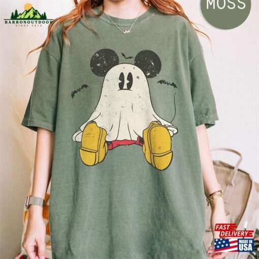 Retro Mickey Ghost Halloween Shirt Spooky Season T-Shirt Unisex