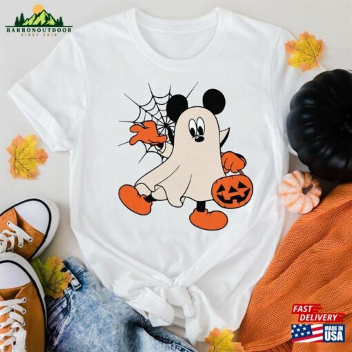 Retro Mickey Ghost Spooky Season Shirt Classic Unisex