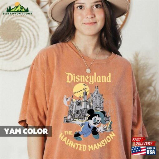 Retro Mickey Haunted Mansion Disneyland Shirt Disney Halloween 2023 Trip Unisex Classic