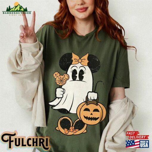 Retro Mickey Minnie Ghost Halloween Shirt Spooky Season Hoodie Sweatshirt