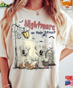 Retro Mickey Minnie Halloween Shirt Disney Comfort Colors Nightmare On The Main Streat T-Shirt Unisex Retro Mickey Minnie Halloween Shirt Disney Comfort Colors Nightmare On The Main Streat T-Shirt Unisex
