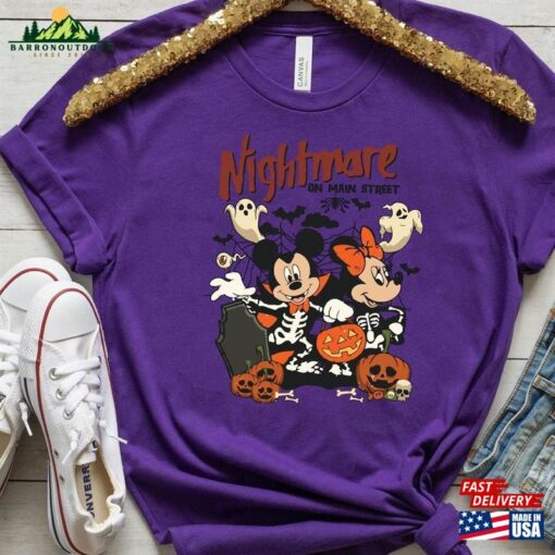 Retro Mickey Minnie Halloween Shirt Hoodie Sweatshirt