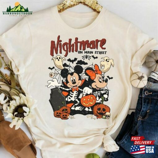 Retro Mickey Minnie Halloween Shirt Hoodie Sweatshirt