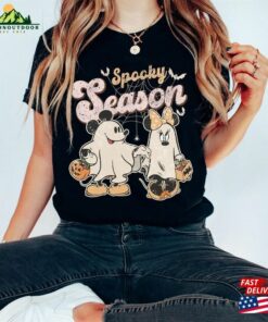 Retro Mickey Minnie Halloween Shirt Spooky Season Disney Hoodie Classic 3
