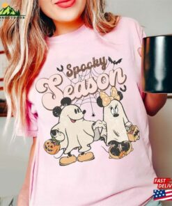 Retro Mickey Minnie Halloween Shirt Spooky Season Disney Hoodie Classic 4