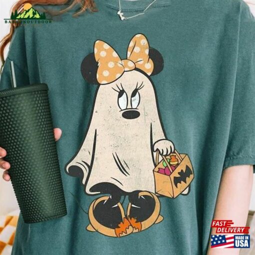 Retro Minnie Ghost Halloween Comfort Color Shirt Mickey’s Not So Scary T-Shirt Spooky Season Classic