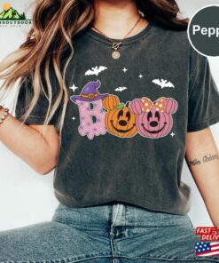 Retro Mouse Pumpkin Shirt Mickey Minnie Vintage Disney Boo T-Shirt Hoodie