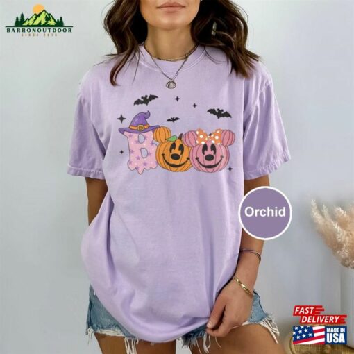 Retro Mouse Pumpkin Shirt Mickey Minnie Vintage Disney Boo T-Shirt Hoodie