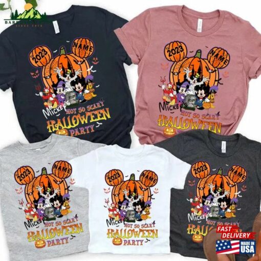 Retro Not So Scary Halloween Party 2023 Shirt Mickey Disneyland T-Shirt Hoodie