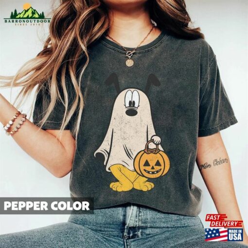 Retro Pluto Ghost Halloween Comfort Color Shirts Mickey’s Not So Scary Classic T-Shirt