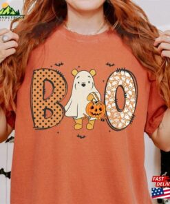 Retro Pooh Boo Spooky Season Comfort Colors Shirt Disney Halloween Mickey Unisex Hoodie