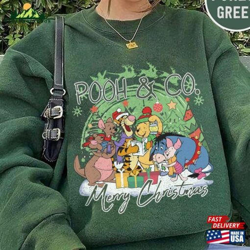 Retro Pooh Co Merry Christmas Shirt Winnie And Friends Sweatshirt Unisex