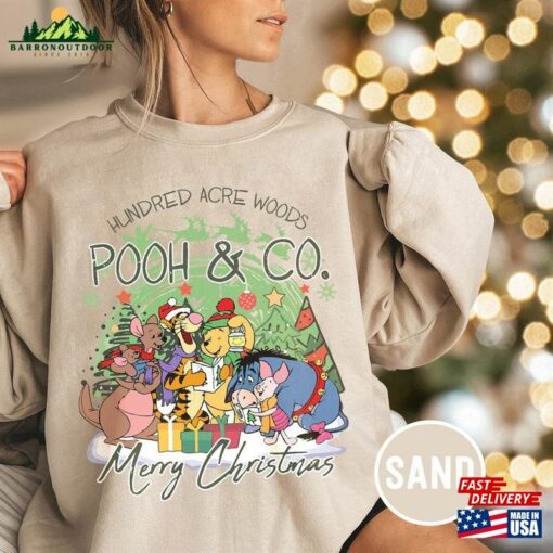 Retro Pooh Co Merry Christmas Shirt Winnie And Friends Sweatshirt Unisex