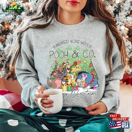 Retro Pooh Co Merry Christmas Shirt Winnie And Friends Sweatshirt Unisex