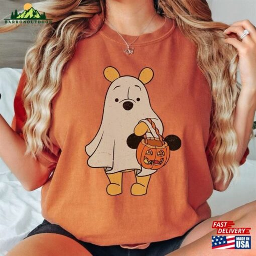 Retro Pooh Ghost Halloween Comfort Colors Shirt Disney Spooky Season Mickey Classic T-Shirt