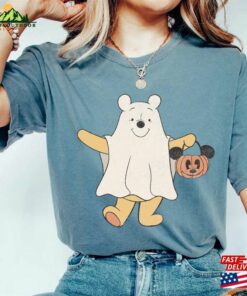 Retro Pooh Ghost Halloween Comfort Colors Shirt Disney Spooky Season Mickey Classic Unisex