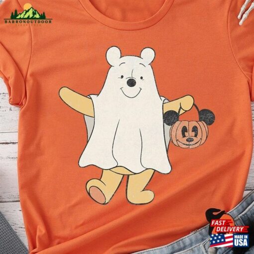 Retro Pooh Ghost Halloween Comfort Colors Shirt Disney Spooky Season Mickey Classic Unisex