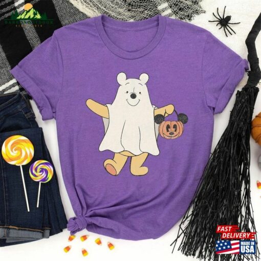 Retro Pooh Ghost Halloween Comfort Colors Shirt Disney Spooky Season Mickey Classic Unisex