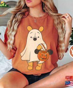 Retro Pooh Ghost Halloween Comfort Colors Shirt Disney Spooky Season Mickey Hoodie Sweatshirt