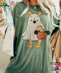 Retro Pooh Ghost Halloween Comfort Colors Shirt Disney Spooky Season Mickey Hoodie Unisex 3