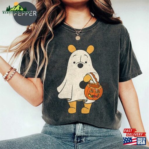 Retro Pooh Ghost Halloween Comfort Colors Shirt Disney Spooky Season Mickey Sweatshirt Classic