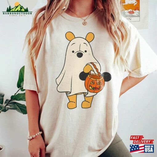 Retro Pooh Ghost Halloween Comfort Colors Shirt Disney Spooky Season Mickey Sweatshirt Classic