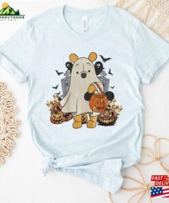 Retro Pooh Ghost Halloween Comfort Colors Shirt Disney Spooky Season Mickey Unisex Sweatshirt 3