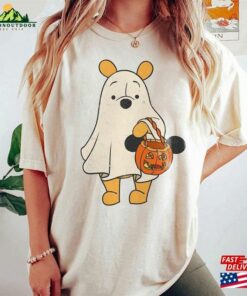 Retro Pooh Ghost Halloween Comfort Colors Shirt Pumpkins Winnie The Boo Hoodie Unisex
