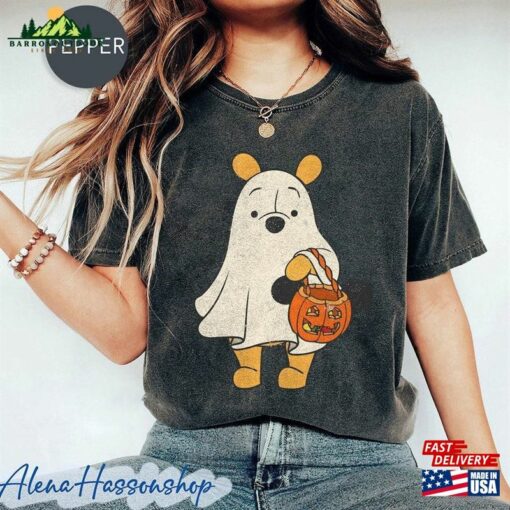 Retro Pooh Ghost Halloween Comfort Colors Shirt Pumpkins Winnie The Boo Hoodie Unisex