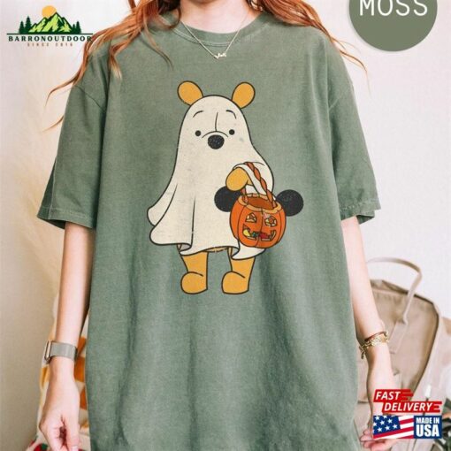 Retro Pooh Ghost Halloween Shirt Disney Spooky Season Mickey Hoodie Classic