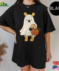 Retro Pooh Ghost Halloween Shirt Disney Spooky Season Mickey T-Shirt Sweatshirt