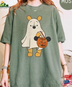 Retro Pooh Ghost Halloween Shirt Disney Spooky Season Mickey T Shirt Sweatshirt 3