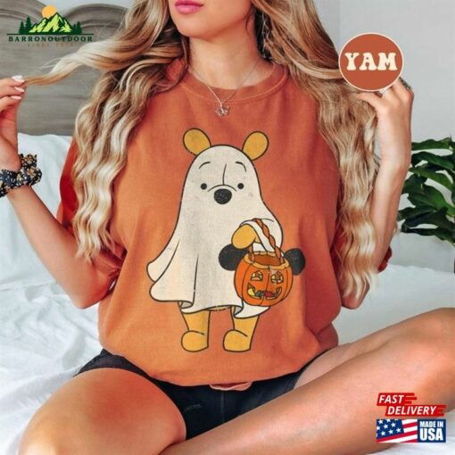 Retro Pooh Ghost Halloween Shirt Winnie The Boo Pumpkins Classic Unisex