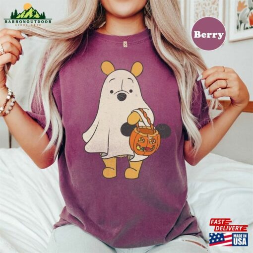 Retro Pooh Ghost Halloween Shirt Winnie The Boo Pumpkins Classic Unisex