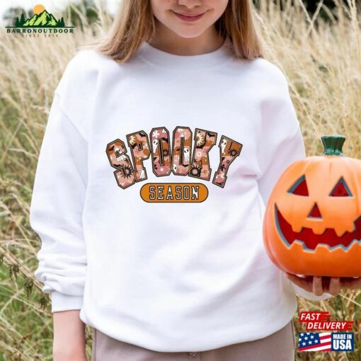 Retro Spooky Season Sweatshirt Gift For Halloween Cute Party Hoodie