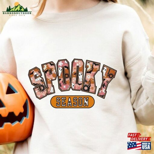 Retro Spooky Season Sweatshirt Gift For Halloween Cute Party Hoodie