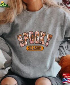 Retro Spooky Season Sweatshirt Gift For Halloween Cute Party Hoodie 2 Retro Spooky Season Sweatshirt Gift For Halloween Cute Party Hoodie 3
