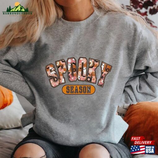 Retro Spooky Season Sweatshirt Gift For Halloween Cute Party Hoodie