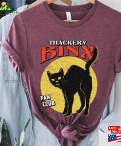 Retro Thackery Binx Fan Club Shirt Hocus Pocus Black Cat Disney Halloween Tee Mickey Not So Scary Party Unisex T-Shirt