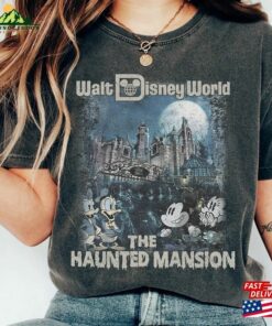 Retro The Haunted Mansion Comfort Color Shirt Mickey And Friends In T-Shirt Disney Halloween Party Unisex Classic