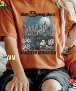 Retro The Haunted Mansion Comfort Color Shirt Mickey And Friends In T Shirt Disney Halloween Party Unisex Classic 3