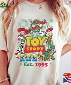 Retro Toy Story Merry Christmas Shirt Vintage Friends Family Classic Unisex