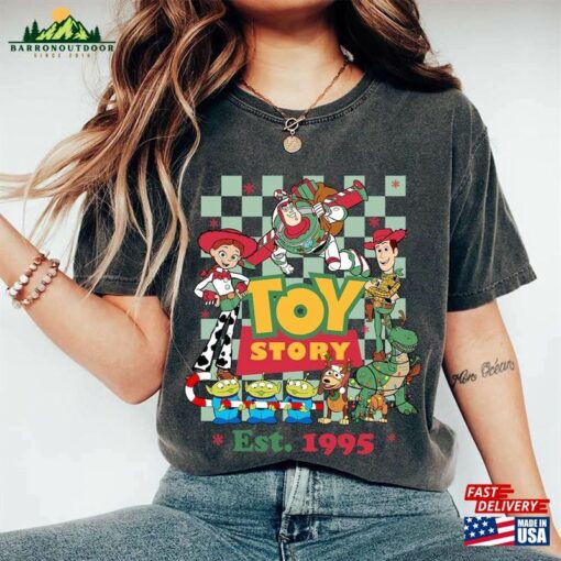 Retro Toy Story Merry Christmas Shirt Vintage Friends Family Classic Unisex