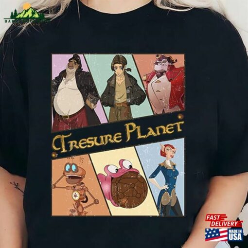 Retro Treasure Planet Est 2002 T-Shirt Jim Hawkins Shirt Captain Amelia Unisex