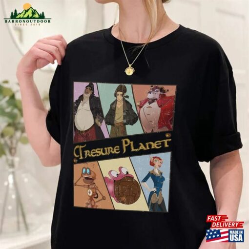 Retro Treasure Planet Est 2002 T-Shirt Jim Hawkins Shirt Captain Amelia Unisex